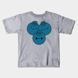 Cute Blueberries - Kawaii Blueberries Kids T-Shirt